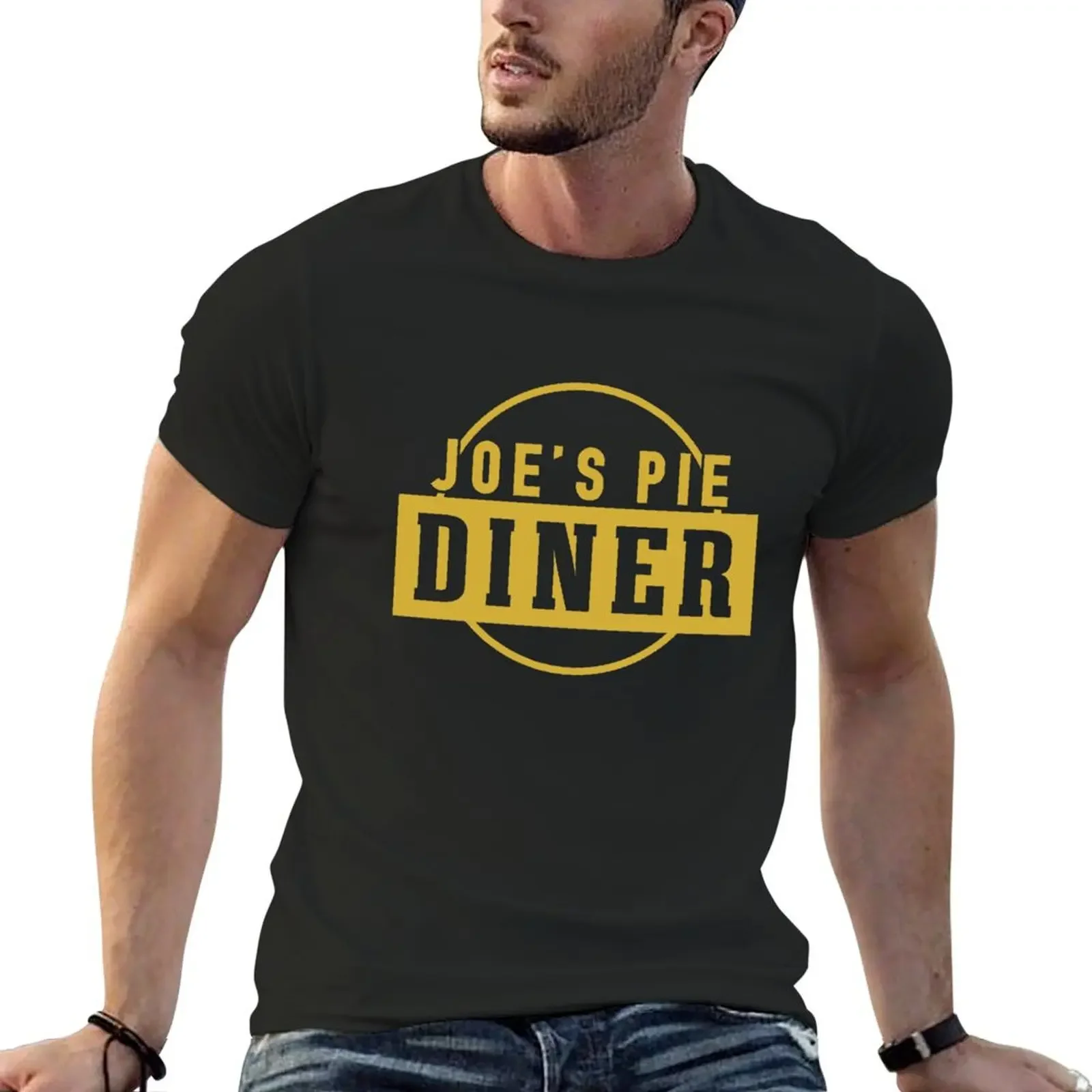 Joe's Pie Diner Gold on Green - Waitress the Musical - Broadway, West End T-Shirt quick-drying outfits for men