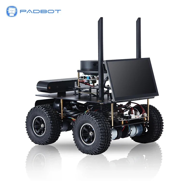 Lidar UGV Chassis Robot ROS, tanah tanpa awak mengemudi sendiri kendaraan penggerak Robot Otonomi