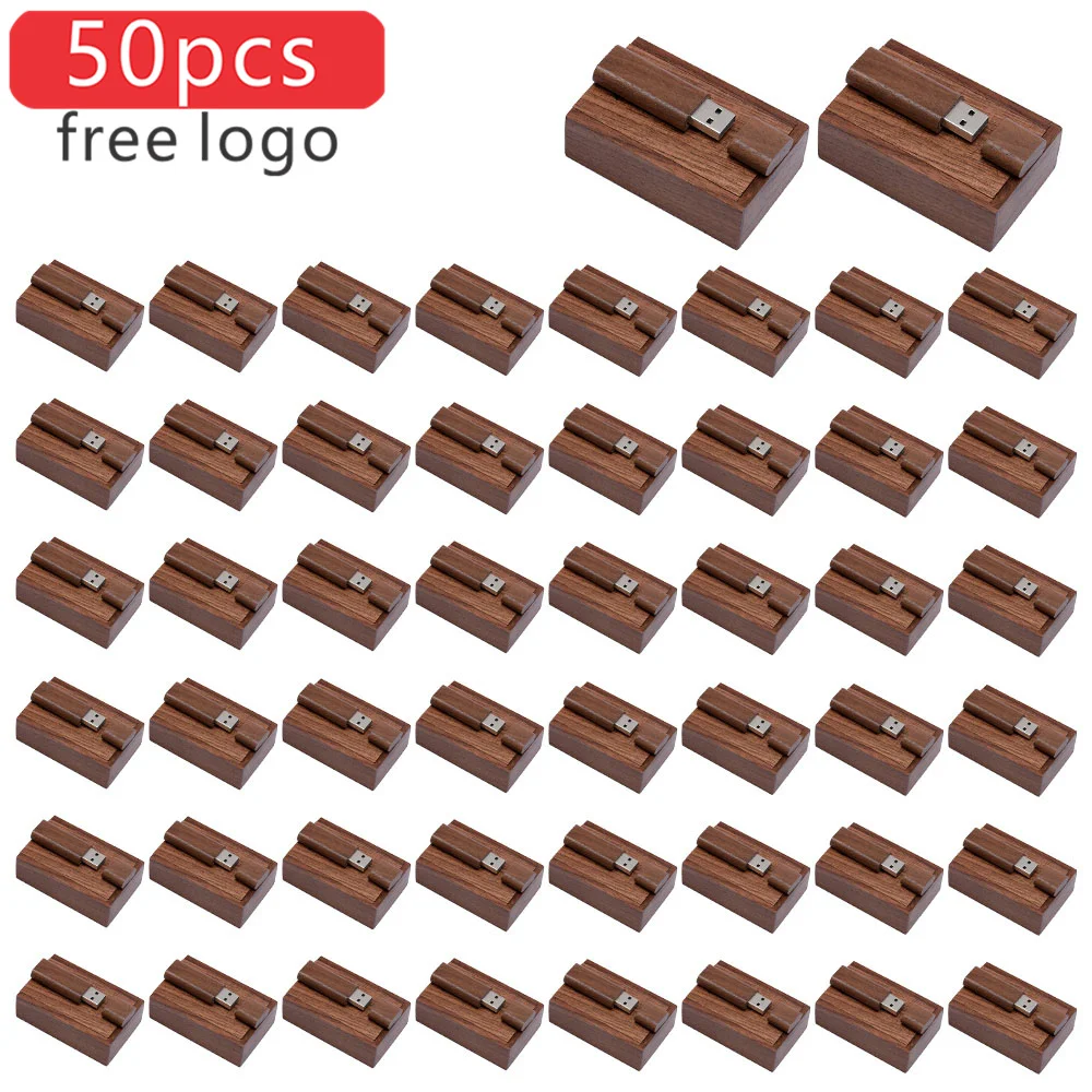 

JASTER 50pcs/Lot High speed Wooden USB Flash Drive 2.0 Free LOGO 4GB 8GB 16GB 32GB 64GB 128GB Wholesale Personal Wedding gift