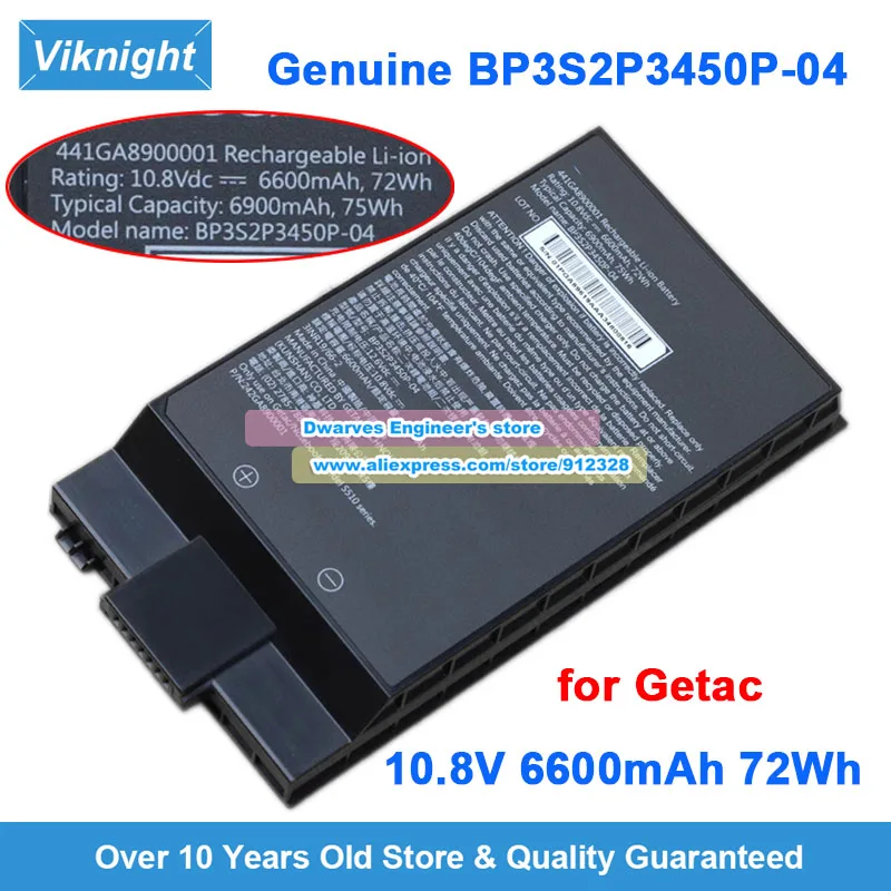 

Оригинальный аккумулятор BP3S2P3450P-04 10,8 В 6600 мАч 72 Втч для Getac 441GA 8900001 Литий-ионная аккумуляторная батарея