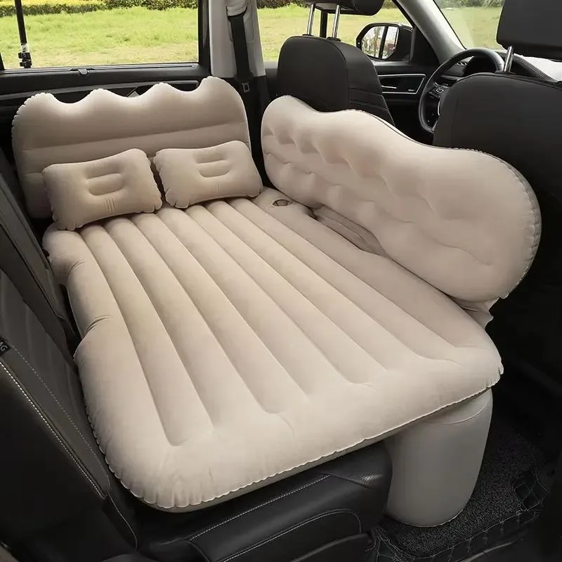 Inflatable Camping Mattress Air Bed Car Travel Pillow SUV Sleeping Pad Portable Outdoor Gear