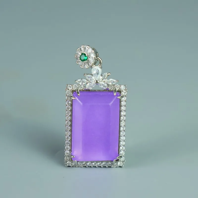 

Perfect High Ice Purple No Matter Brand Pendant, New Exquisite Engraving, Simple Pendant for Men and Women