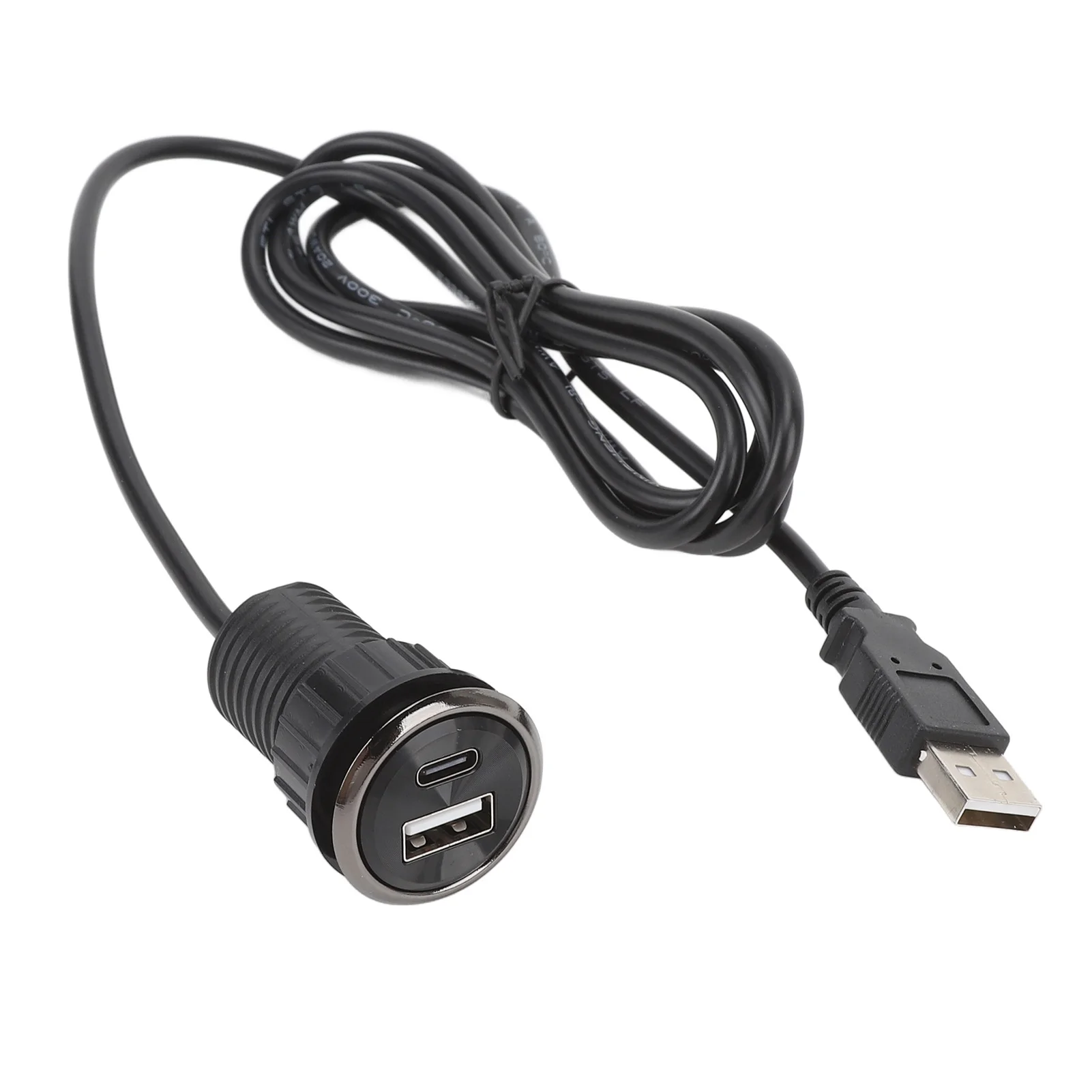 

Desktop Power Grommet Small Hidden Flush Mount Power Strip Socket with 2 USB Charging Ports for Office Conference Table