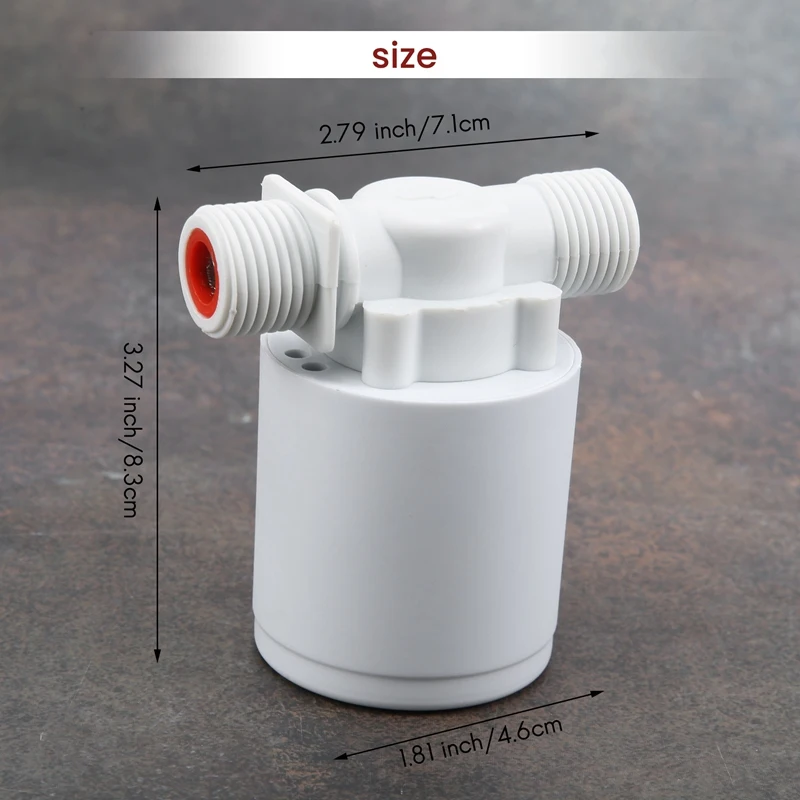 1/2 Inch Floating Ball Valve Automatic Float Valve Water Level Control Valve F/ Water Tank Water Tower