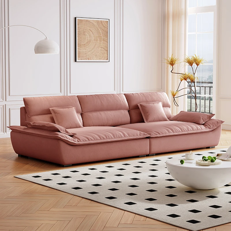 Modern Unusual Living Room Sofa Lounge Puffs Small Family Cream Couch Upholstered Customized Sofa Para Sala Bedroom Furniture