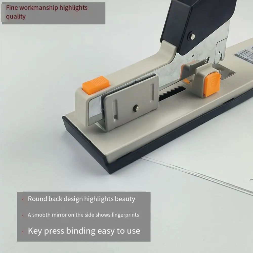 Large Capacity Hand Operated Staple Pop-up Type Anti-slip Heavy Duty Stapler Easy-Use Multifunction Desktop Stapler