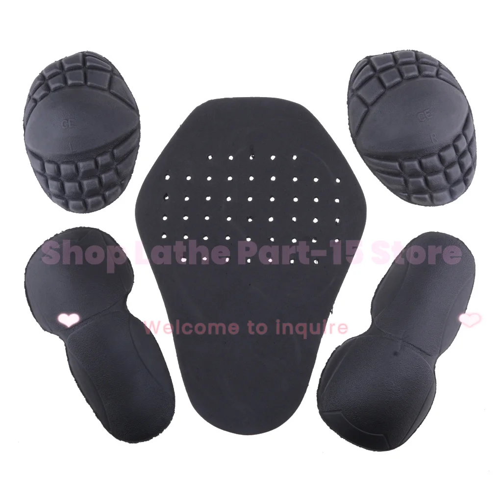 1set （5pcs） Motorcycle Removable Riding Shoulder Protector Elbow Back Protector Pads Motorbike Protection