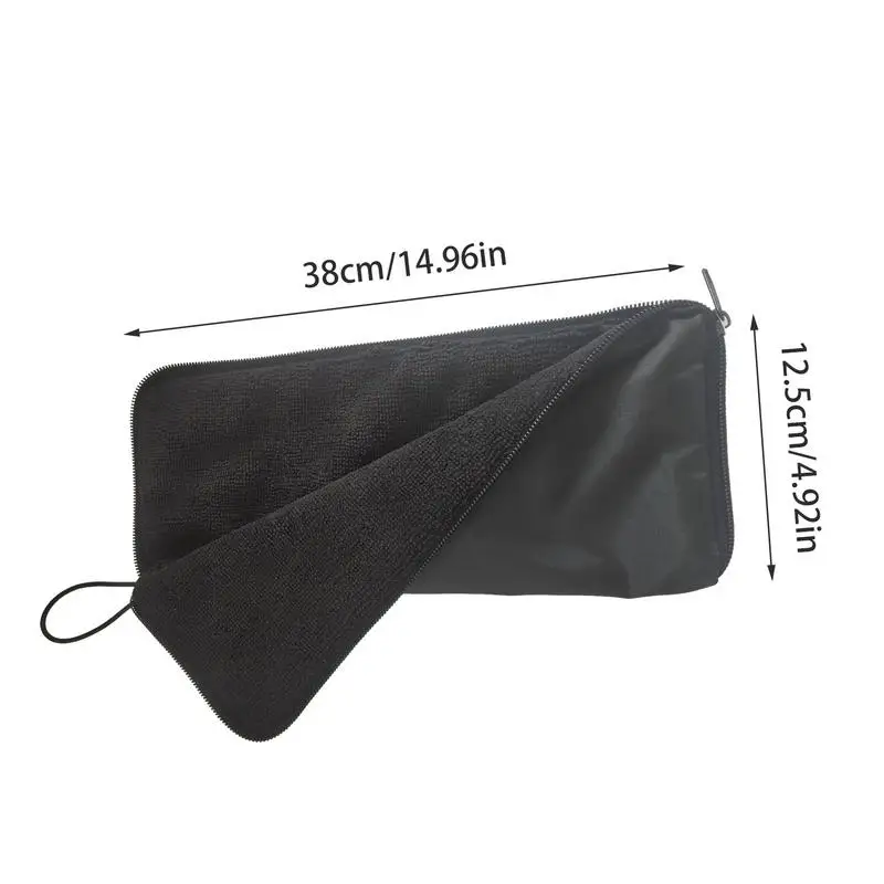 Folding Umbrella Bag Wet Umbrella Bags with Zipper Chenille Quick-Drying Umbrella Bag Durable Hand Towels for Cars Home