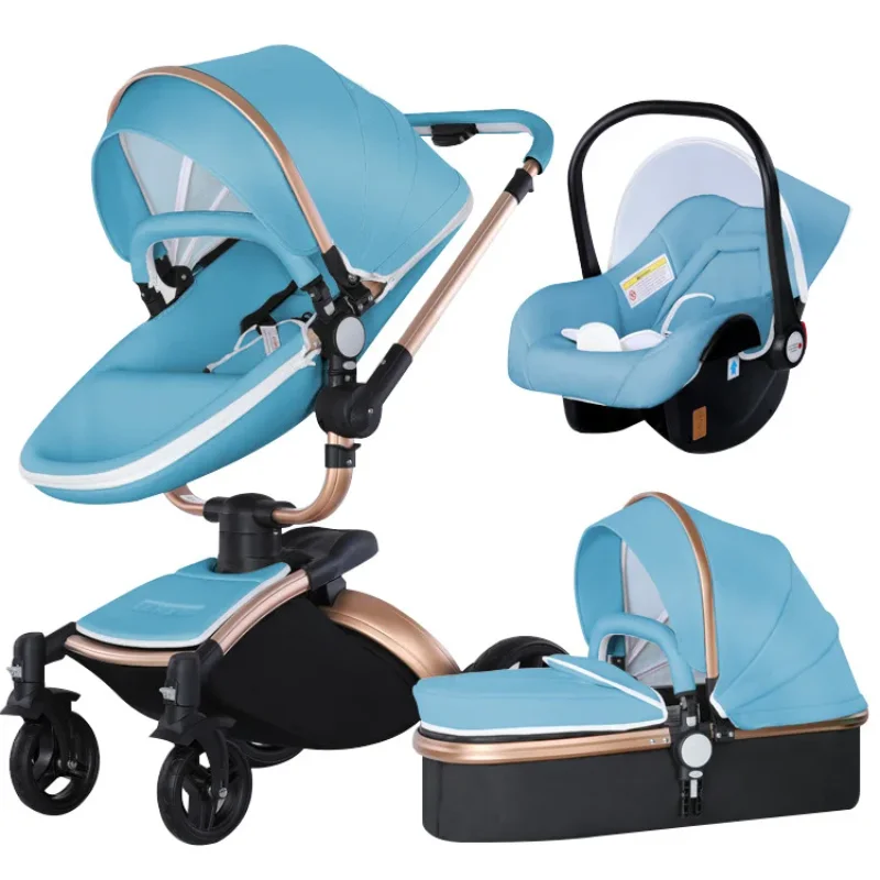 JXB Light Weight Foldable Toddlers Buggy Pram Pushchair Carriage 3 In 1 Luxury Baby Children Walker Easy Folding New Stroller