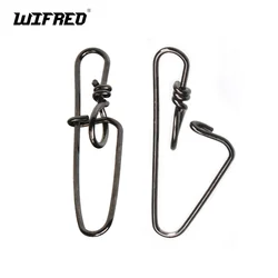 Stainless Steel Double Insurance Inside Lock Snap Safety Pin Fishing Lure Hook Connector Saltwater Fishing Tackle Accessories