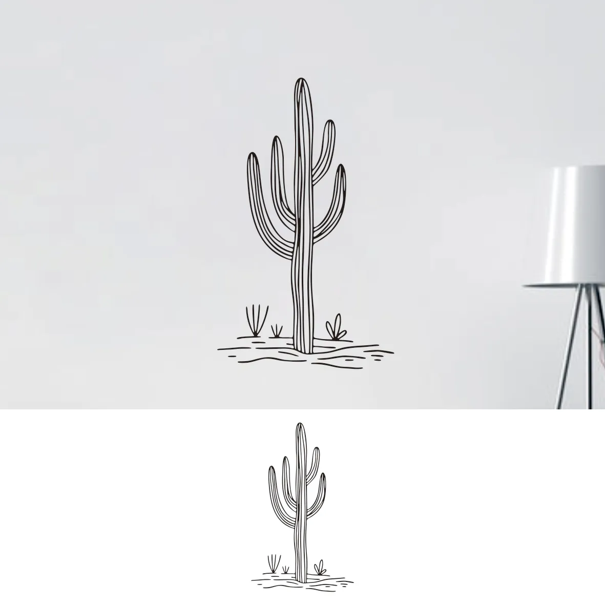 

Cactus wall decal Desert Wall Vinyl Sticker Cactus Desert Wall Sticker Floral Leaves Decal for Home Room Decor Wallpaper