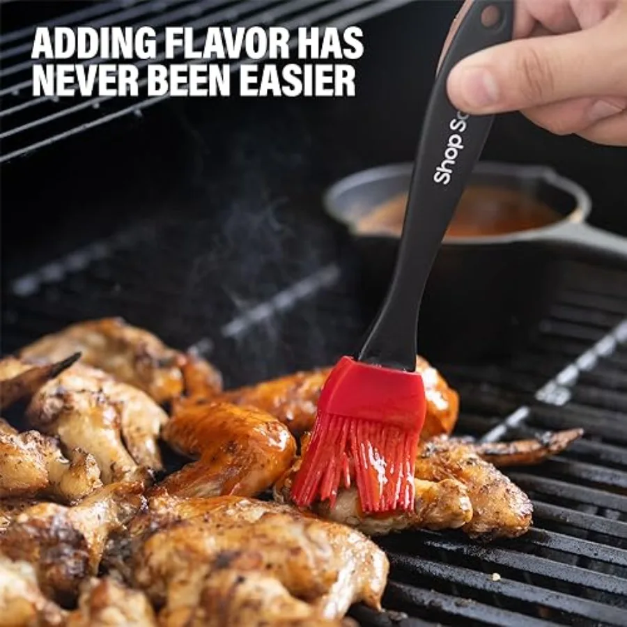 Small Cast Iron Basting Pot with Silicone BBQ Brush Ideal for Grilling and Smoking Perfect for Melting Butter and Sauces 15 Oz