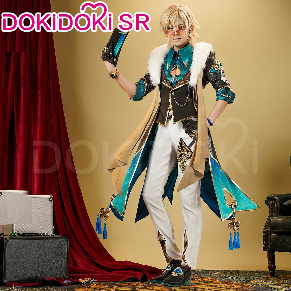 IN STOCK Aventurine Cosplay Costume Game Honkai:Star Rail Cosplay DokiDoki-SR Men Halloween Costume Aventurine Metal Accessories