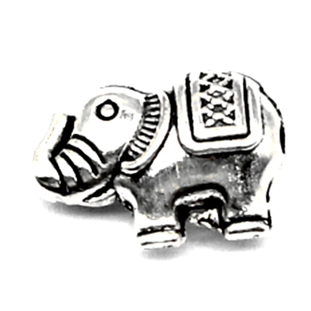 Small Elephant Small Hole Beads Pendants For Earrings Craft Supplies Woman Jewelri 9x12mm 10pcs Antique Silver Color