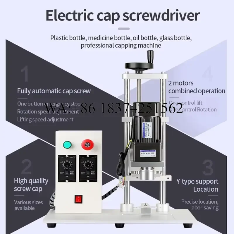 Wmwmnu Automatic Pneumatic Capping Liquid Bottle Sealing Device for Screw Top Unicorn Juice Cap 10-60mm