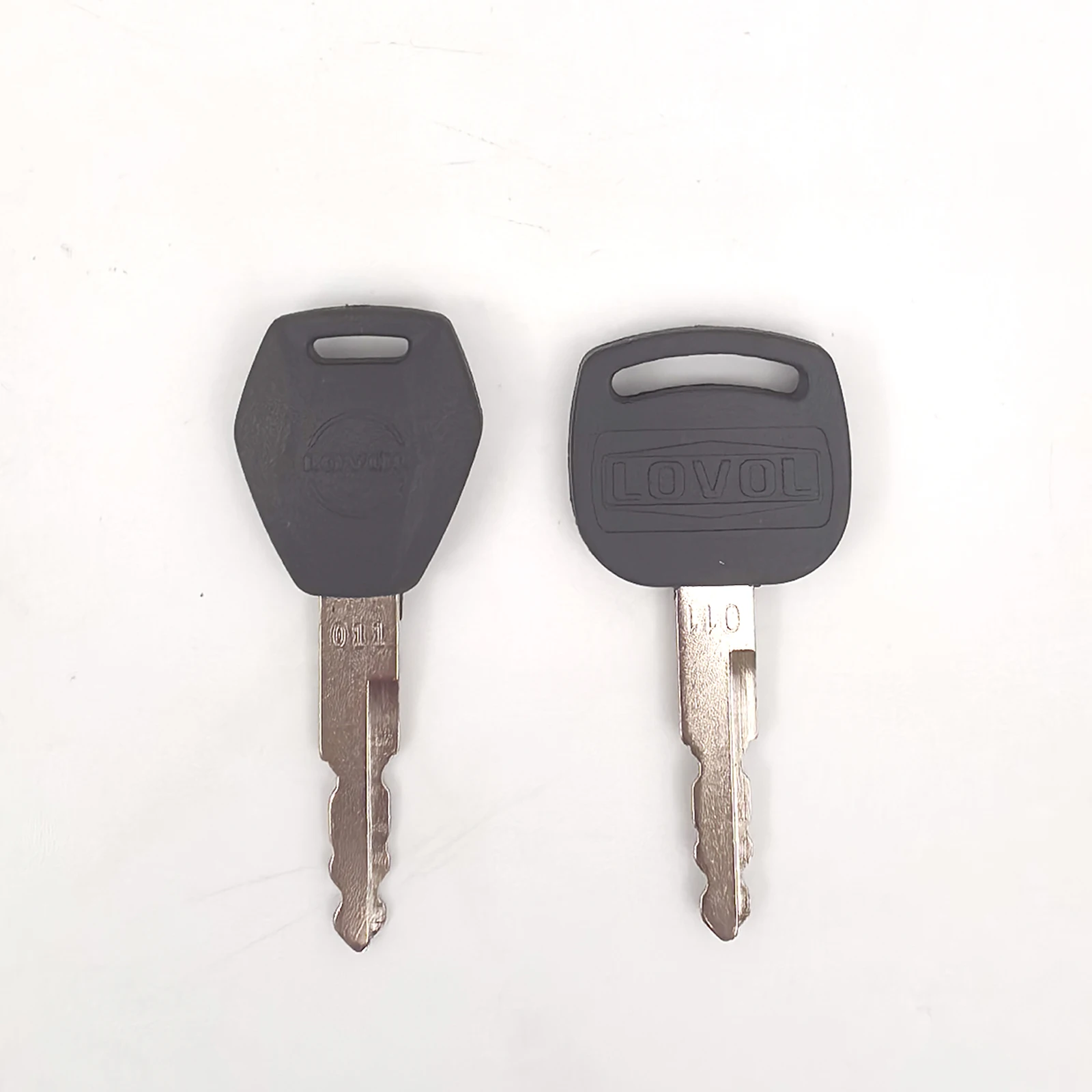 10PC Serial Number 011 Key new style For Lovol Excavator FR60 75 80 150 220 260 330 360 ignition switch、door opening key