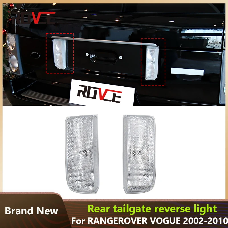 

ROVCE Rear Bumper Backup Reverse Lights Reversing License Plate Lamp For Range Rover Vogue 2002-2010 L322 Car Accessories