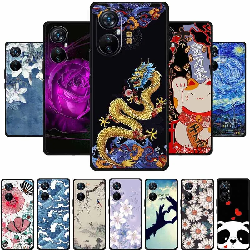 For Blackview A200 Pro Case 3D Relief Emboss Black Silicone Soft Back Cover Case For Blackview Shark 9 8 A80s C70 A95 A96 Case