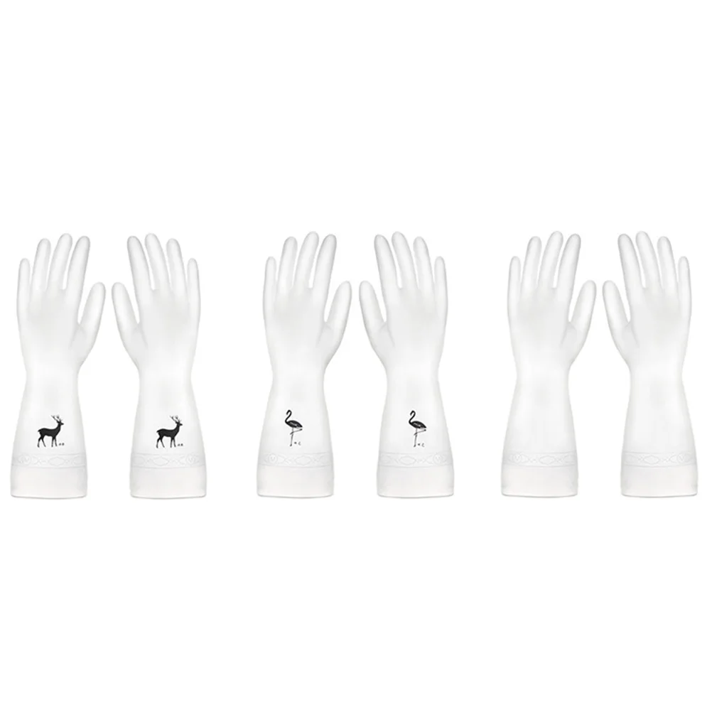 

1Pair Dishwashing Gloves Reusable Waterproof PVC Kitchen Gloves for Hand Protection Cleaning Car Washing Windows Laundry