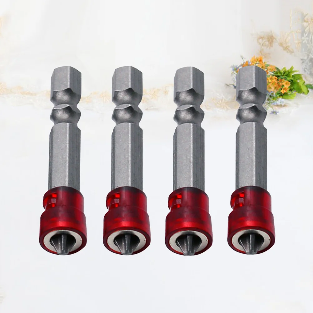 4Pcs Magnetic Anti Slip Screwdriver Bits High Precision Durable Steel Long Driver Bit Electric Drill Long Screwdriver Bit