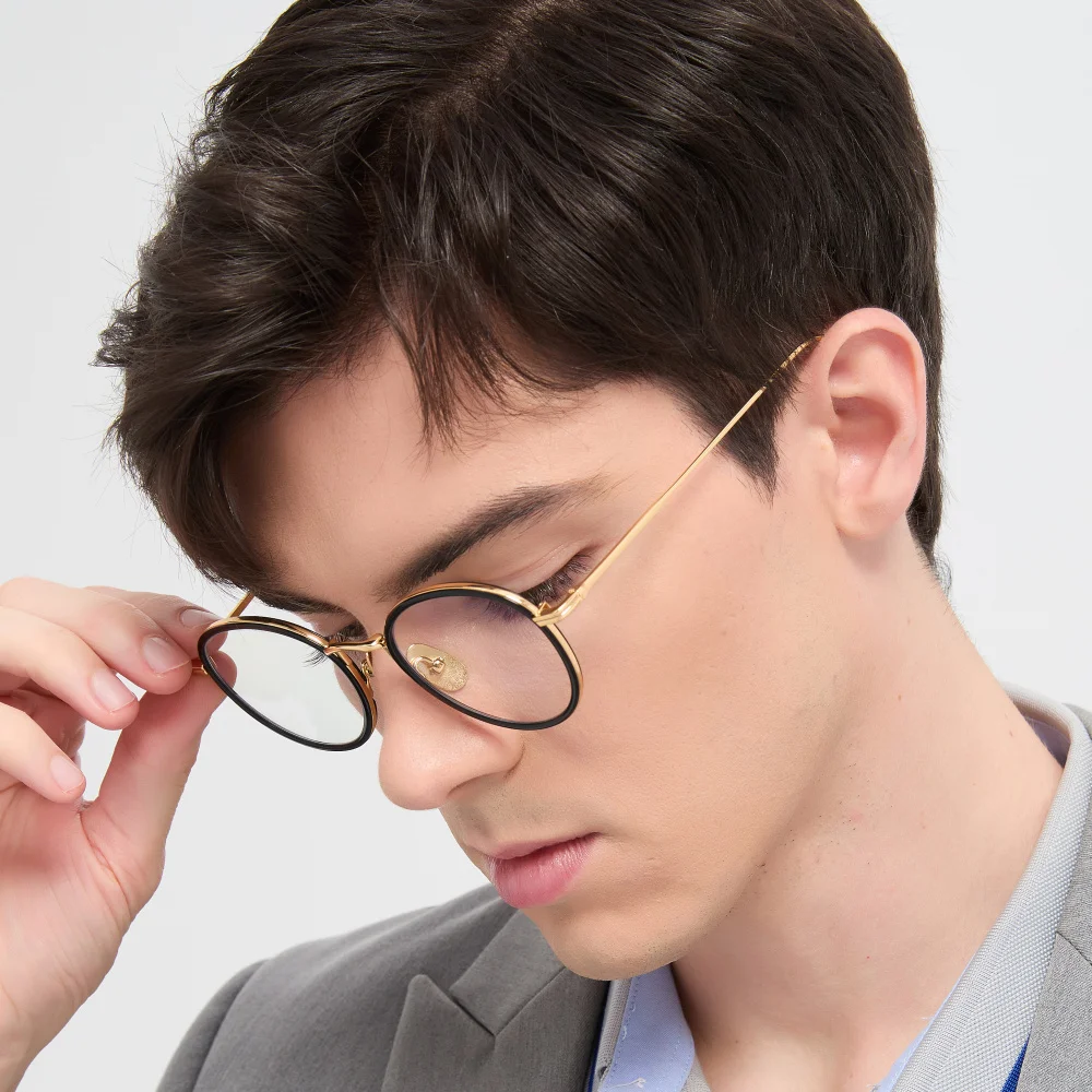 الولايات المتحدة الأمريكية العلامة التجارية تصميم TB905 البيضاوي إطار نظارات الرجال النساء النظارات المستديرة خلات التيتانيوم الاسلوب المناسب نظارات نظارات 2026 جديد