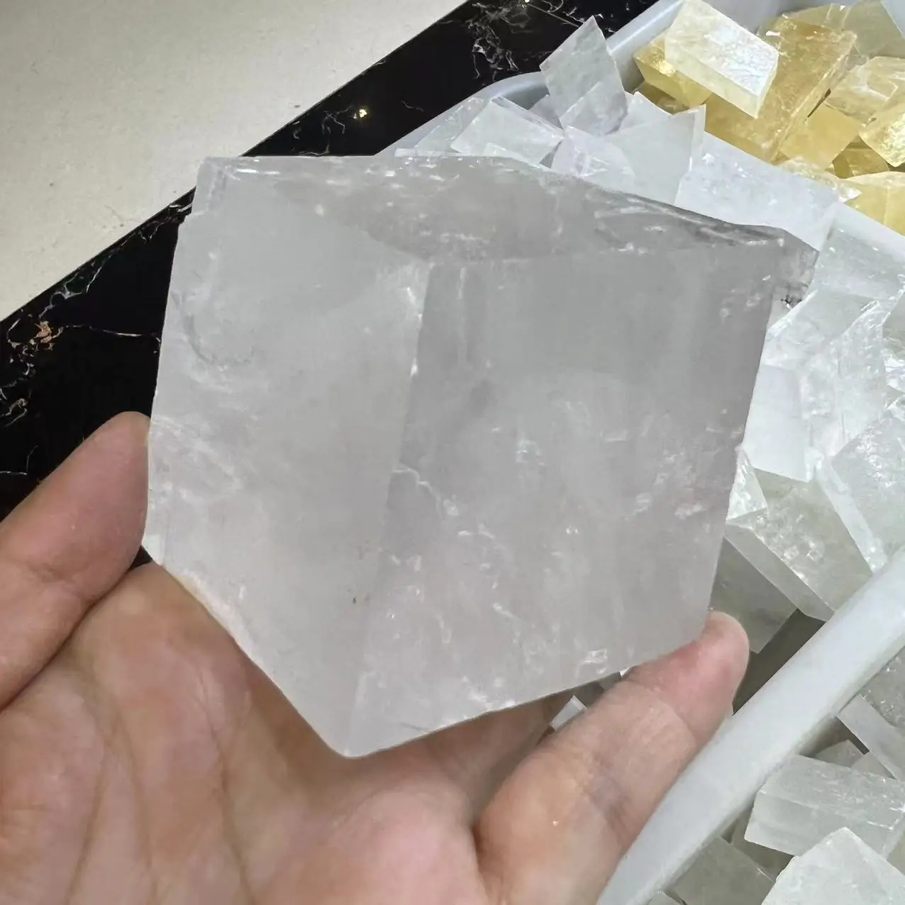 Natural White Calcite Energy Crystals  Healing Stone  Mineral Stone Teaching Home Decorative