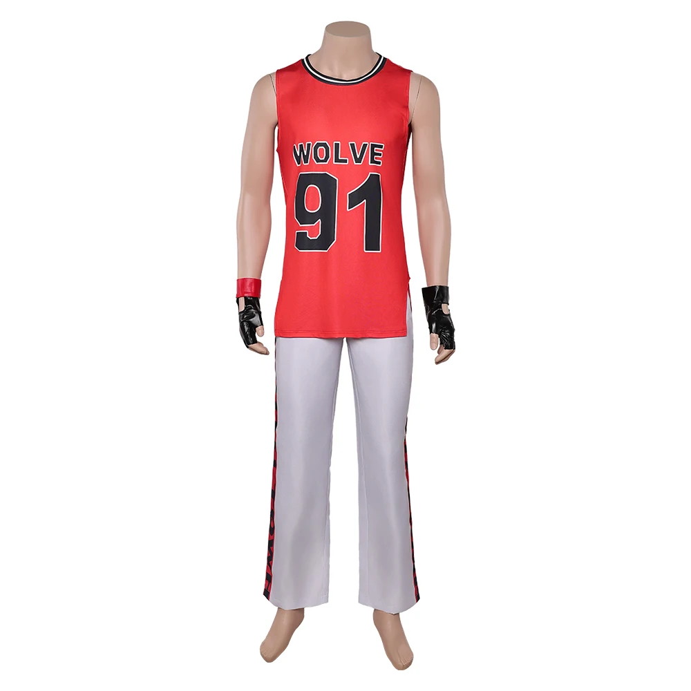 Game SF 6 Disguise Terry Bogard Cosplay Costume Men Fantasy Battle Suit Roleplay Clothes for Men Adult Halloween Carnival Party