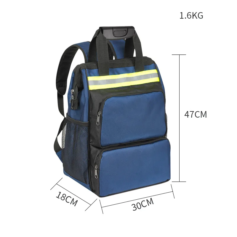 

Набор на плечо 30-18-47 см, прочный холщовый рюкзак, сумка для хранения инструментов для обслуживания, многофункциональный мастер-комплект для установки электрика