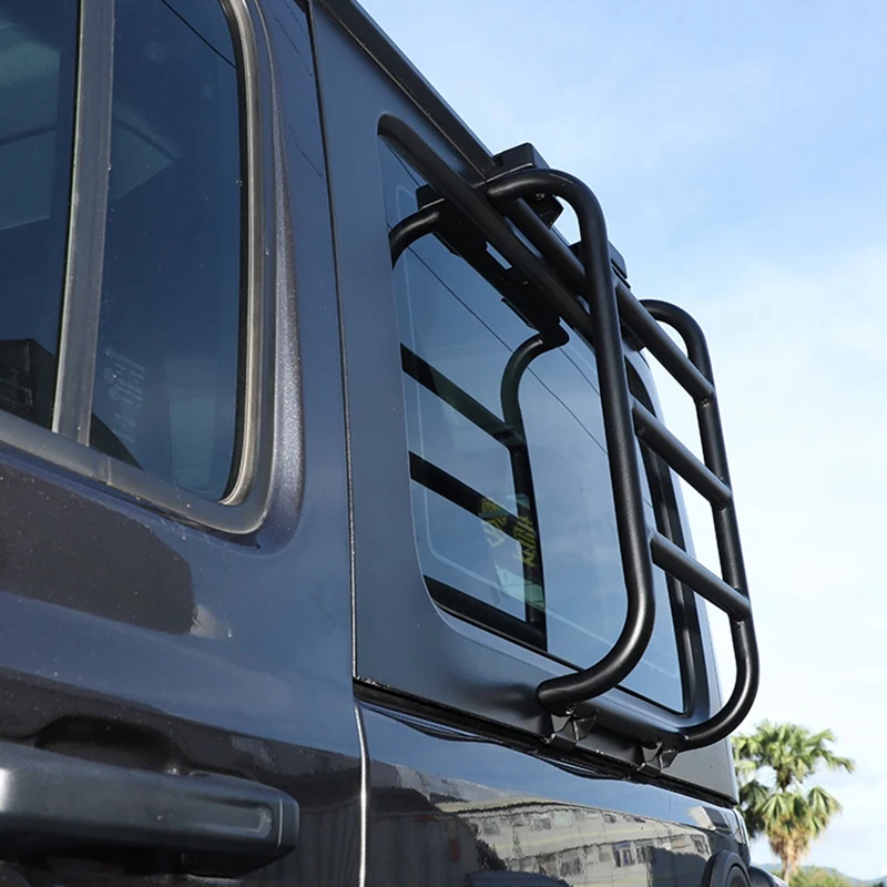 Extensión de ventana trasera de coche, accesorios de marco protector de escalera de escalada para Jeep Wrangler JL gladiador JT 2018-2021