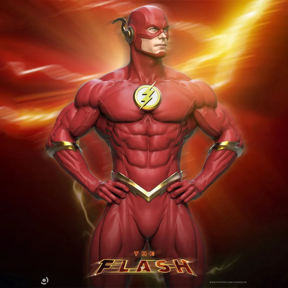 

Новая 3D-модель DC Justice League The Flash, неокрашенная фигурка, заготовка для самостоятельной покраски, коллекционный сувенир