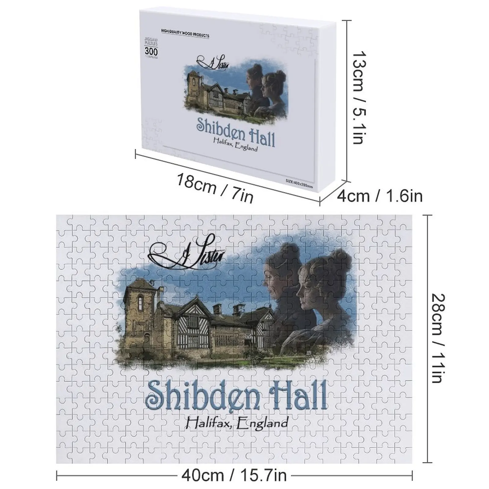 أحجية الصور المقطوعة لقاعة Shibden Hall مخصصة للأطفال على شكل حيوانات خشبية #5