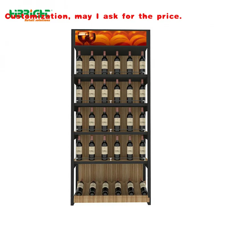 

Изготовленная на заказ. Настраиваемая деревянная и металлическая подставка для вина и вина с простым дизайном.