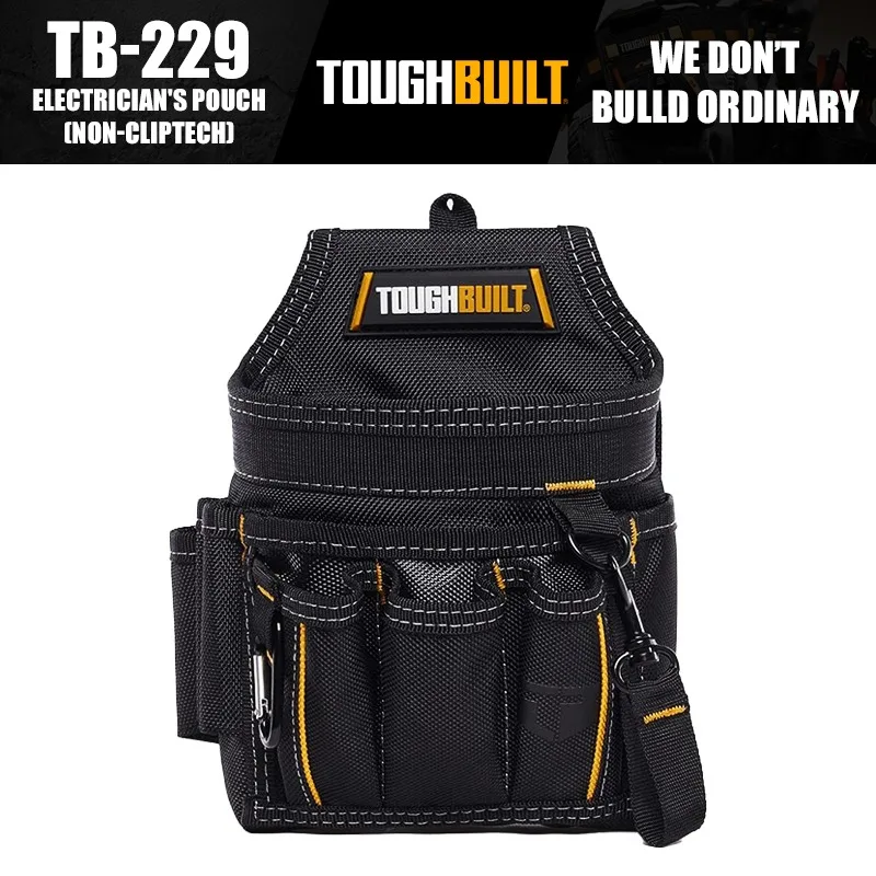 ToughBuilt TB-229 Universal Electrician's Pouch(Non-ClipTech) Tools Packaging Bag Construction Renovation Tools