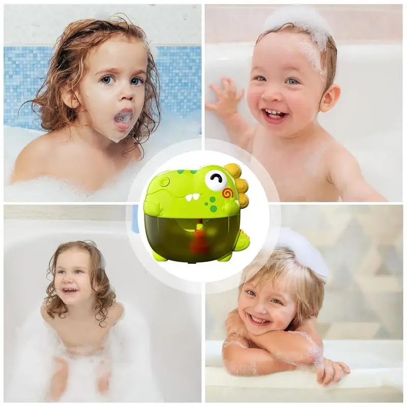 Light-up Bath Toys Dinosaur Bath Toys With Lights & Sounds Bubble Bath Toy Kids Bath Toys Soft And Flexible For Children Boys