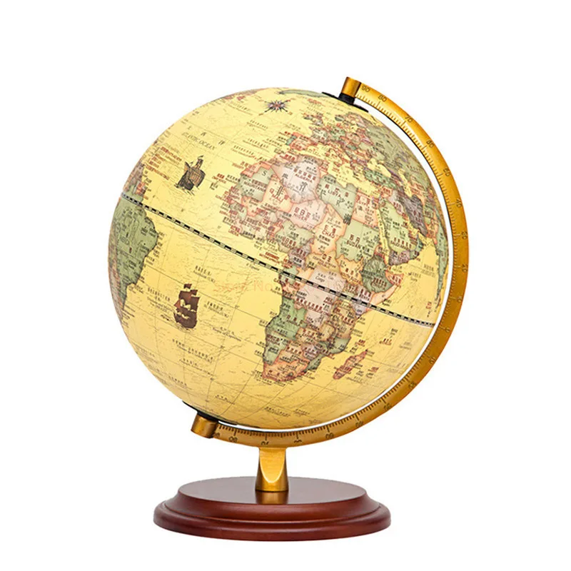 Retro Led World Earth Globe Map 360 Degree Rotating World Globe Geography Map All English Office Desk Decoration Table Lamp