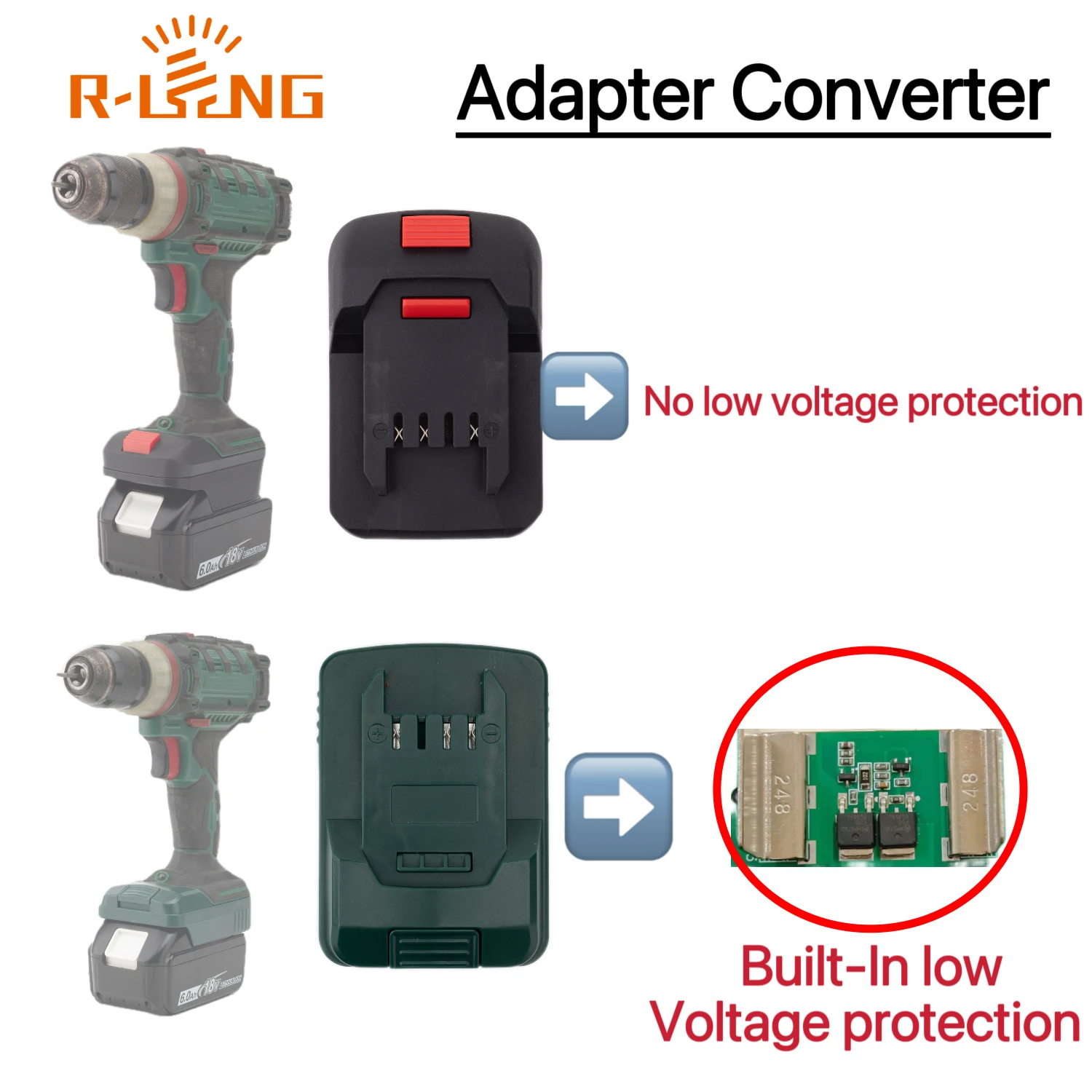 Portable Cordless Power Drill Tool Accessories For Lidl Parkside X20V Li-Ion Battery Adapter Tools To Makita 18V Li-Ion Battery