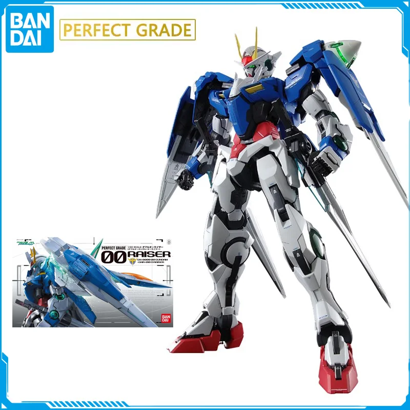 

In Stock Bandai PG 1/60 MOBILE SUIT GUNDAM GN-0000 00 Gundam Original Anime Figure Model Toy Action Collection Assembly Doll Pvc