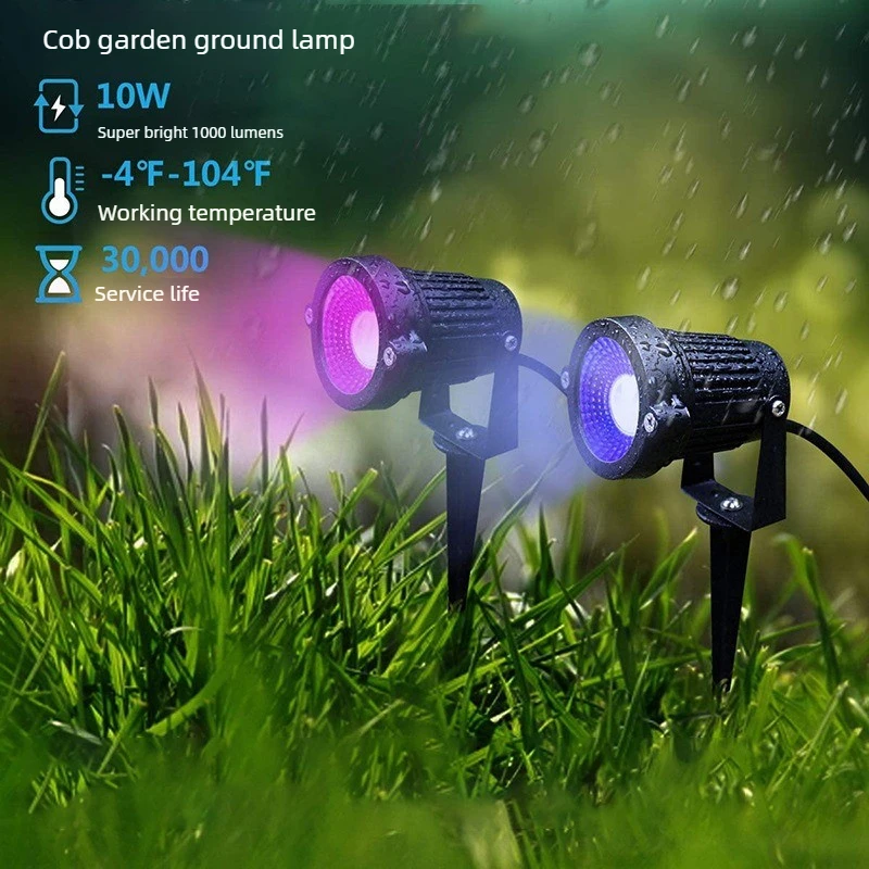 LED Outdoor Garden Lighting 5W 10W 15W Outdoor Spike Lawn Light Waterproof Terrace Family Courtyard Decorative Path Spotlights 1