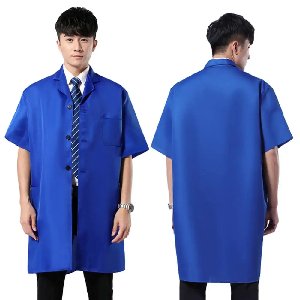 2025 남성 방진 긴/짧은 소매 버튼 포켓 창고 실험복 작업복 남성 실험복 창고 방진