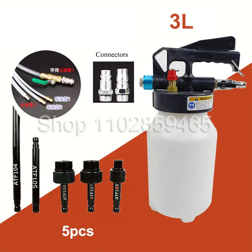 3L/6L/10L Manual Transmission Oil Filling System Hand Pump OR Pneumatic Automatic Gearbox Oil Fluid Pump Tool