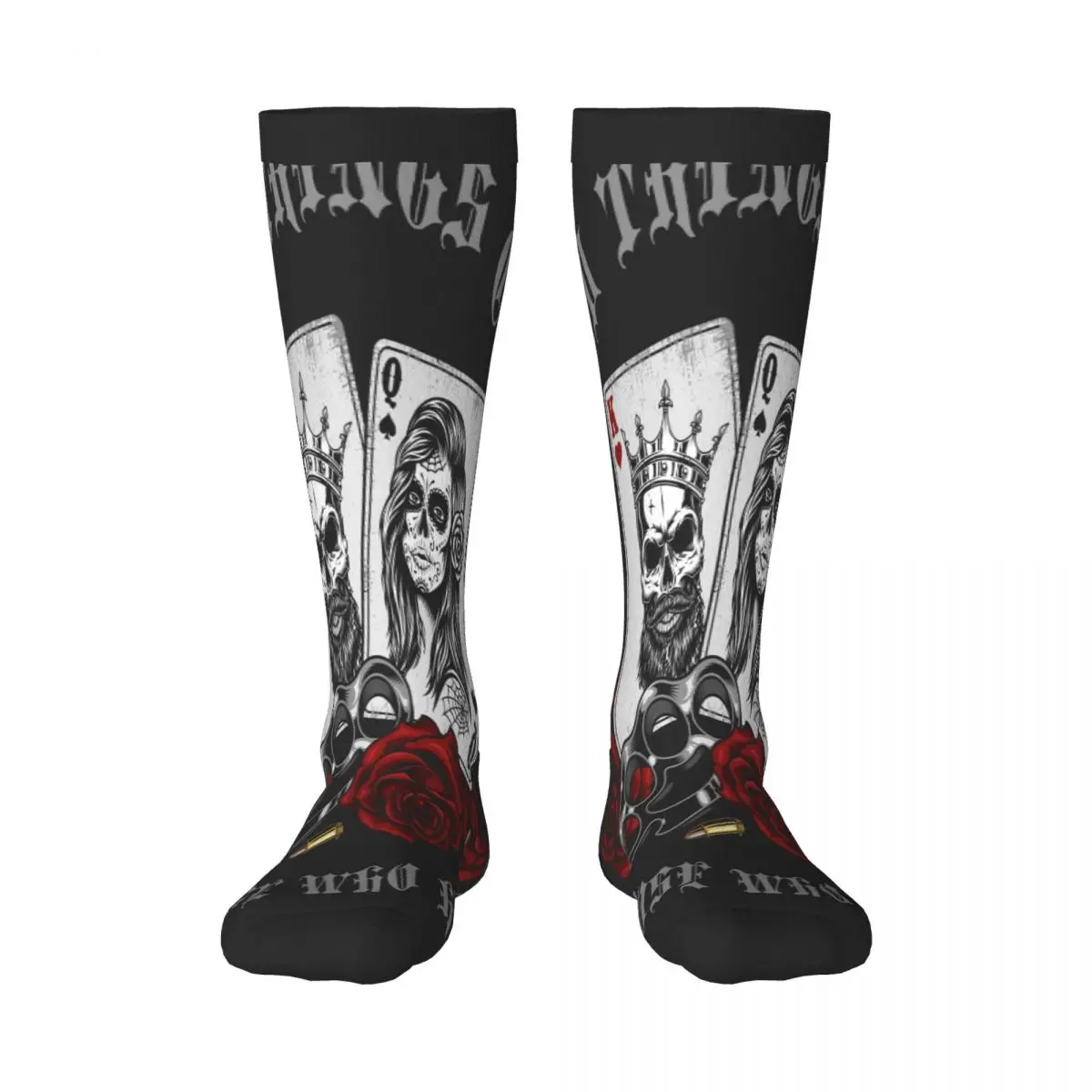 Unisex Socks Autumn Winter Gangsta With Playing Card Long Socks Business Casual Harajuku Streetwear Sports Socks Sox