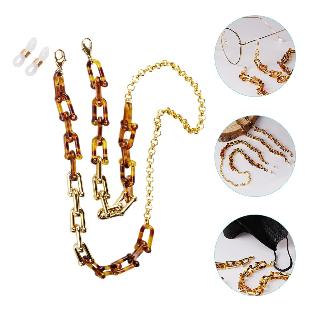 

1pcs Leopard Print Wireless Earphone Chain Premium Resin Anti-Lost Holder For Earbuds Glasses Portable Decorative Hanging