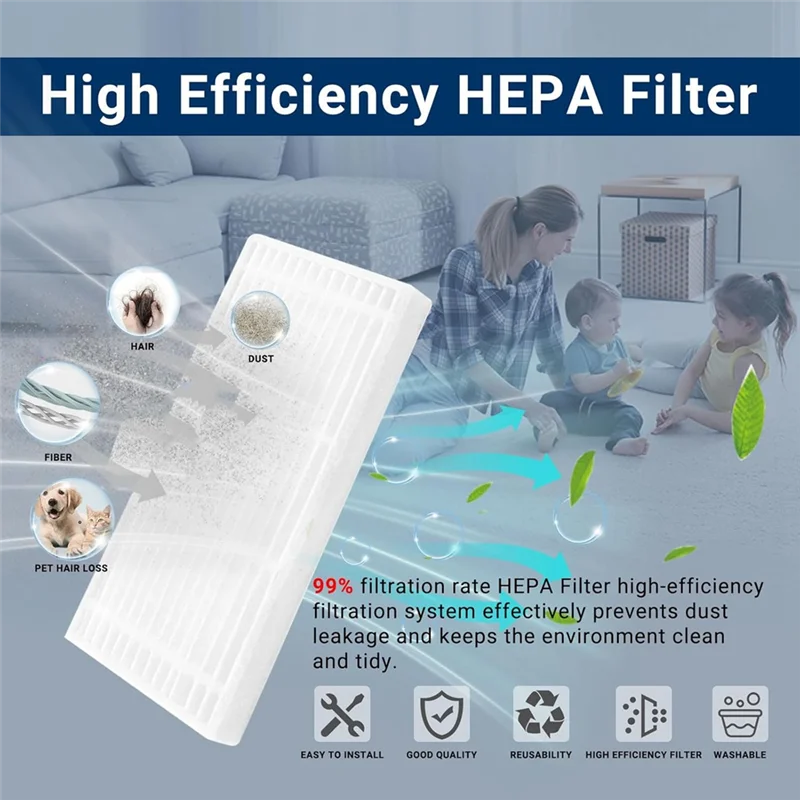 AB43-Für Eufy Omni C20 Ersatzzubehör-Set, Hauptseitenbürste, HEPA-Filter, Wischtuch-Staubbeutel