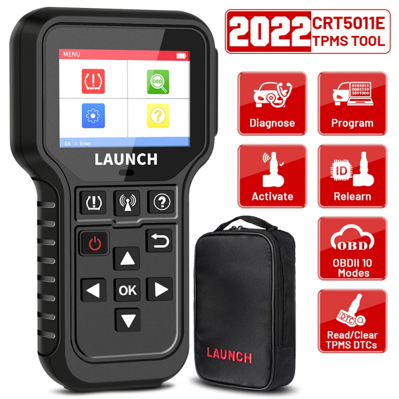 X431 CRT5011E TPMS Activation Diagnostic tools Reset Relearn reprogram 315 433 MHz tire pressure ELM327 OBD2 Scanner