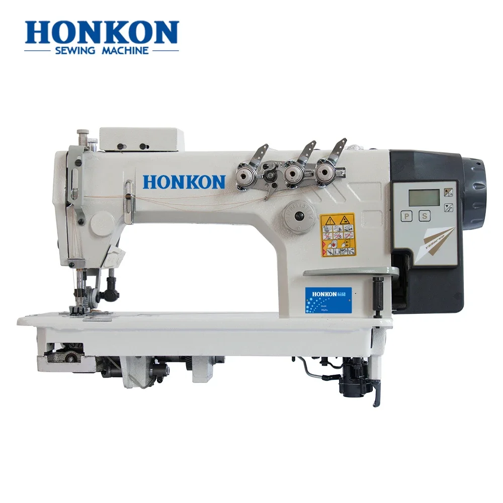 HONKON HK-3800-3D/PL( with Puller Device)mechatronics High Speed Three Needle Chain Stitch Industrial Sewing Machine Clothing