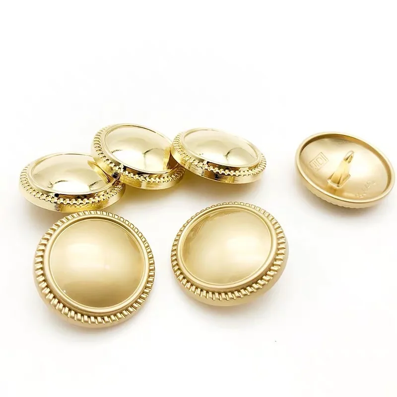 10pcs 15/18/20/25mm Metallic Shank Round Buttons For Shirts Jeans Coats DIY Plished Mushroom button Sewing Clothes Accessories