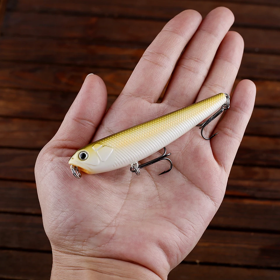 Chan\'s Huang Topwater Bait Wobbler Artificial Hard Plastic Lures 8.5CM 8.3G / 3.34IN 0.29OZ Walking Spook Fishing Pencil Bait