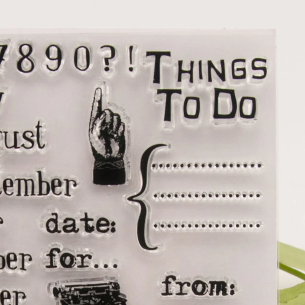 

Calendar Date Silicone Clear Stamps Transparent Tpr Material Reusable for Scrapbooking Photo Album Diary Decoration