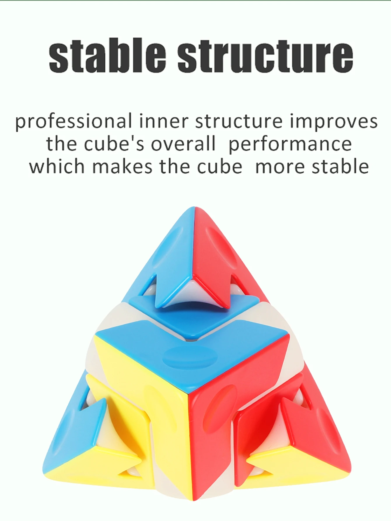 SENGSO Magic Tower 2x2 3x3 Cubo magico Pyraminx Cubo speciale e portachiavi Cubo di velocità senza adesivo Cubo triangolare Cubo Rompicapo