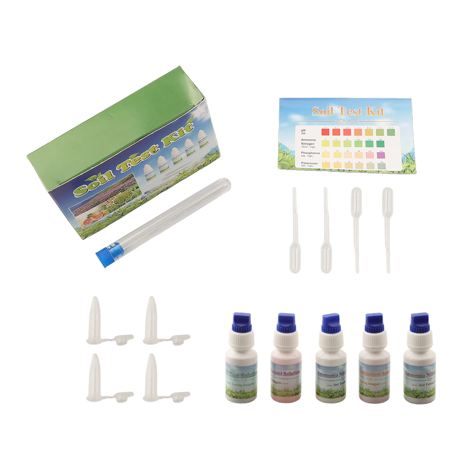 Agriculture Soil Test Gardening Test Kit Agriculture 10 Ml bottle Includes Essential Tools Test Control Sheets